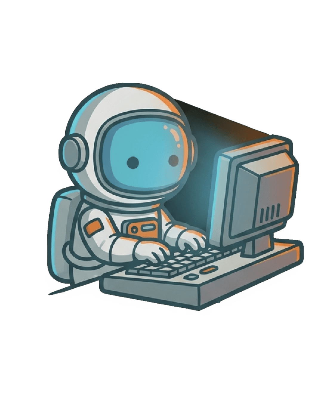 Astronaut mascot typing a URL to set up brand extraction